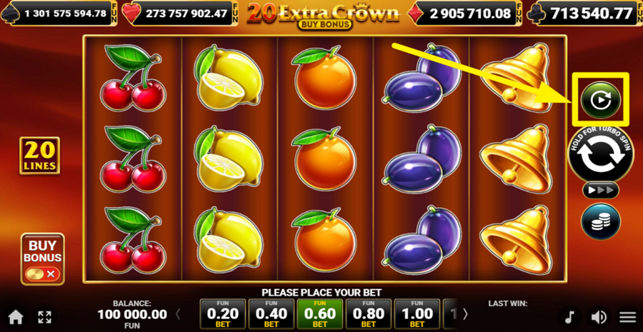 20 Extra Crown Buy Bonus Autoplay