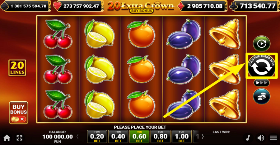 20 Extra Crown Buy Bonus Spin