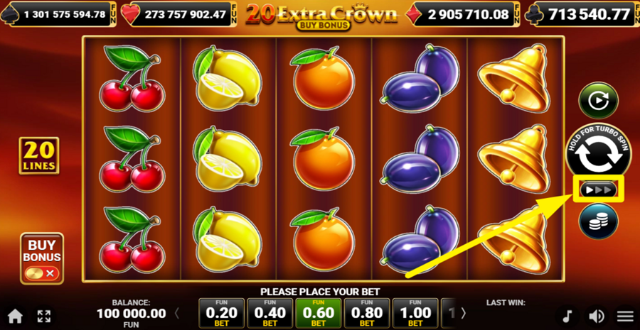 20 Extra Crown Buy Bonus Turbo