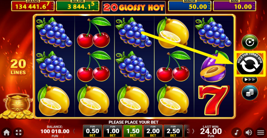 20 Glossy Hot Golden Coins Link Spin