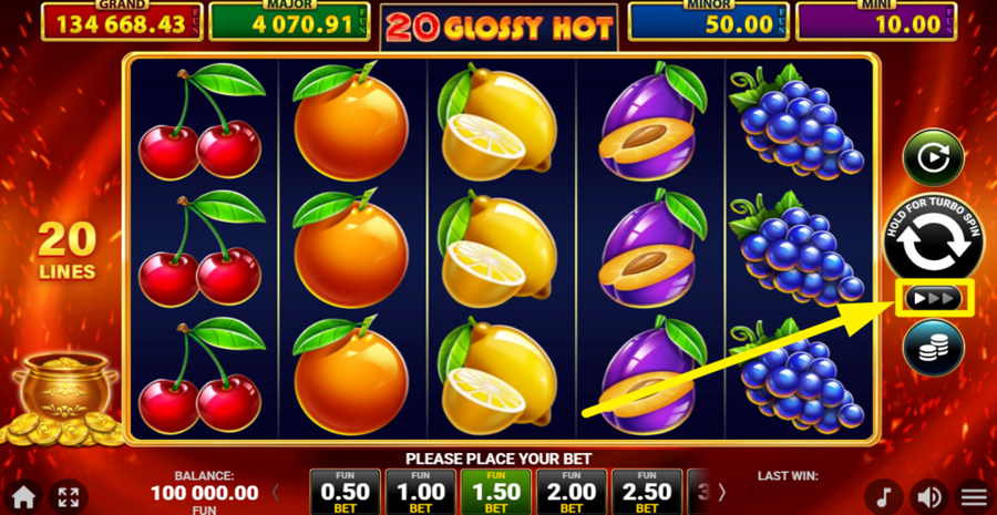 20 Glossy Hot Golden Coins Link Turbo