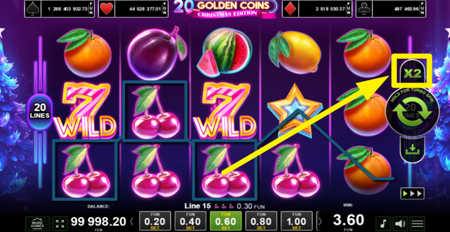20 Golden Coins Christmas Edition Gamble