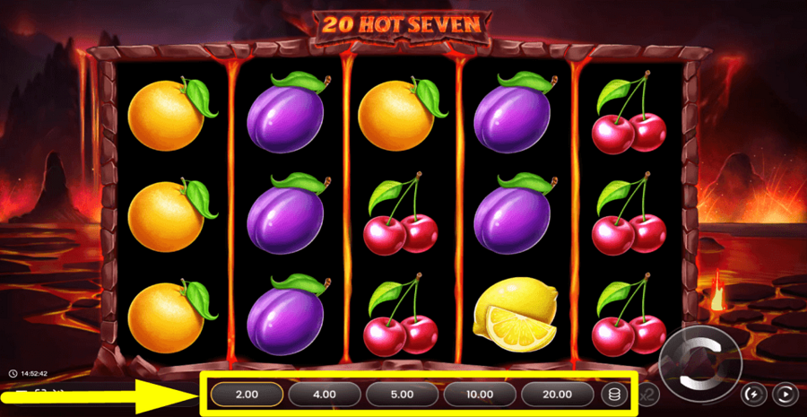 20 Hot Seven Bet Value