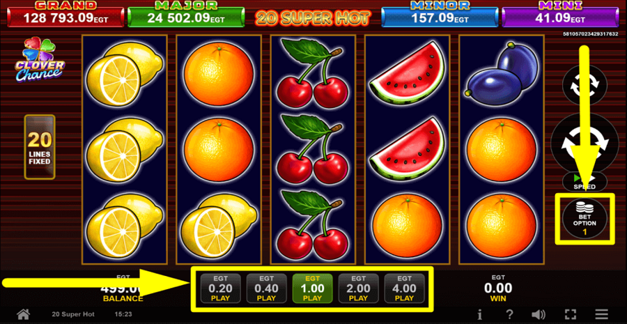 20 Super Hot Clover Chance Bet Value
