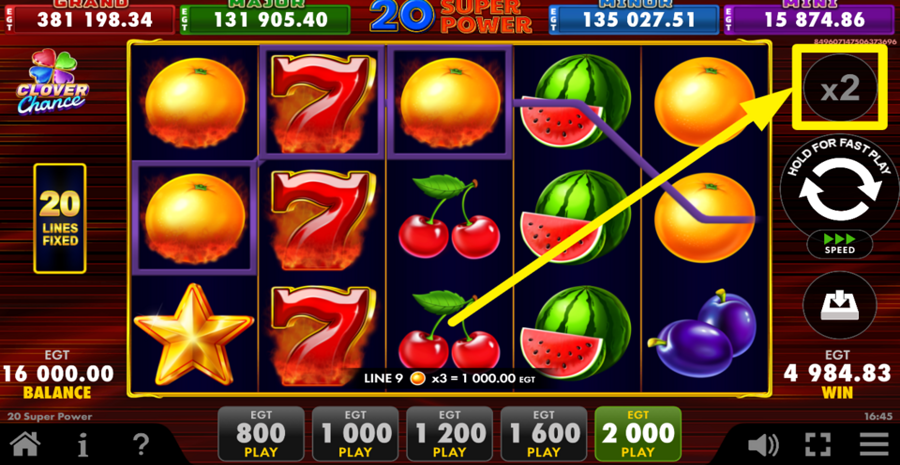 20 Super Power Clover Chance Gamble