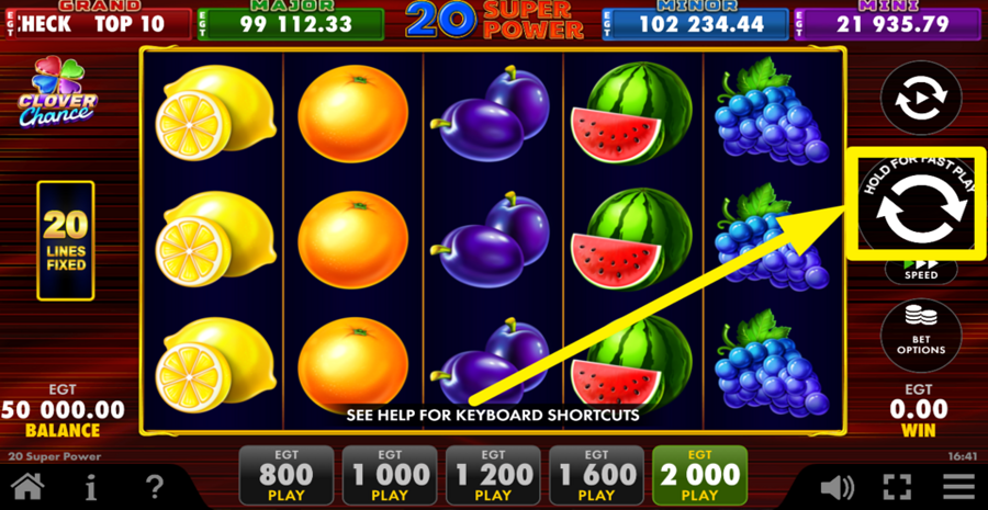 20 Super Power Clover Chance Spin