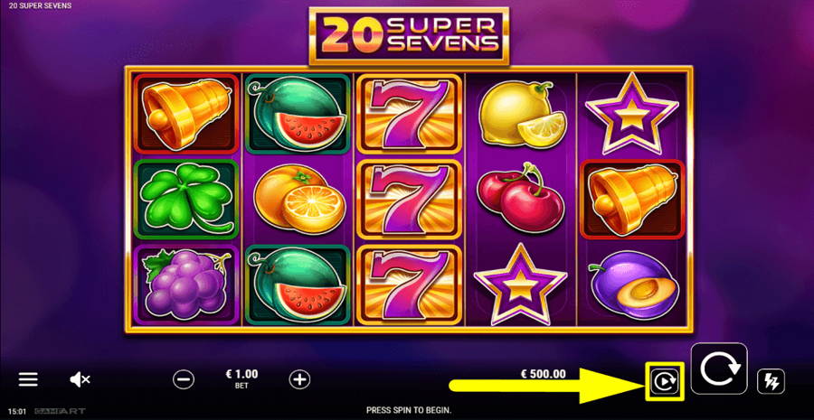 20 Super Sevens Autoplay Feature
