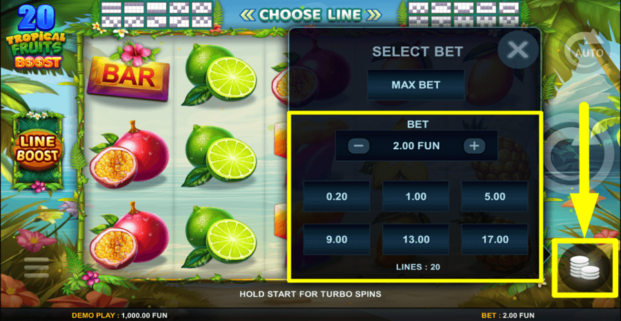 20 Tropical Fruits Boost Bet Value