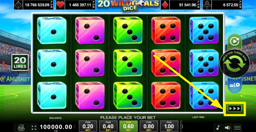 20 Wild Goals Dice Turbo