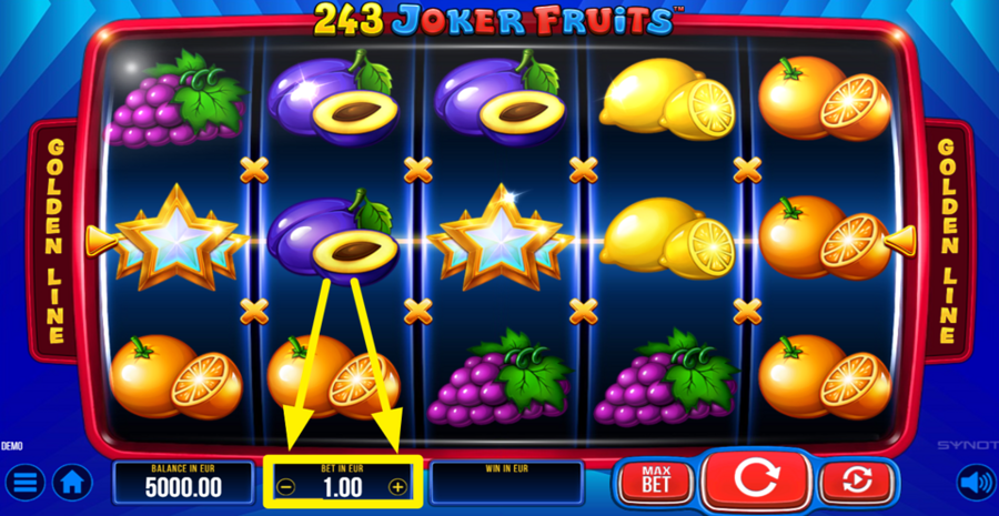 243 Joker Fruits Adjust Bet
