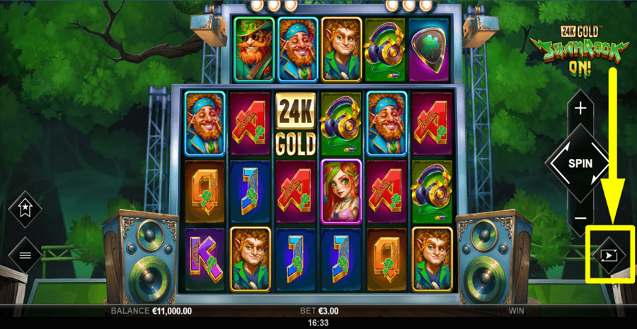 24k Gold Shamrock On Autoplay Feature