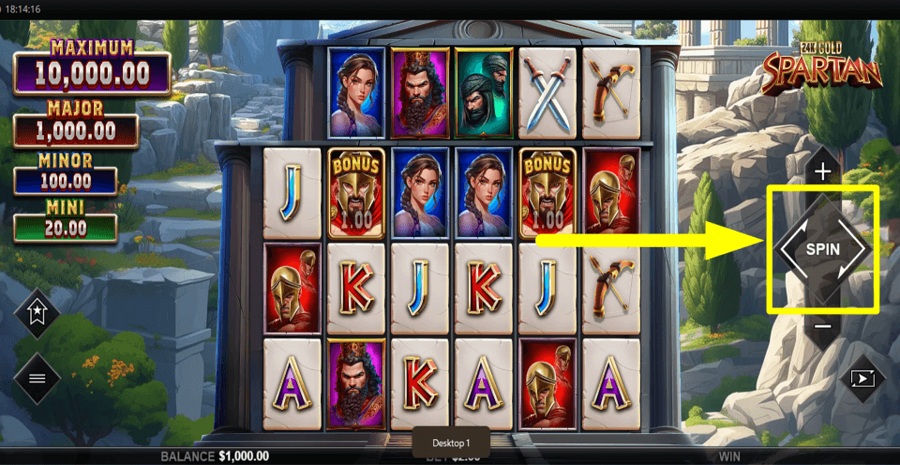 24k Gold Spartan Spin Button