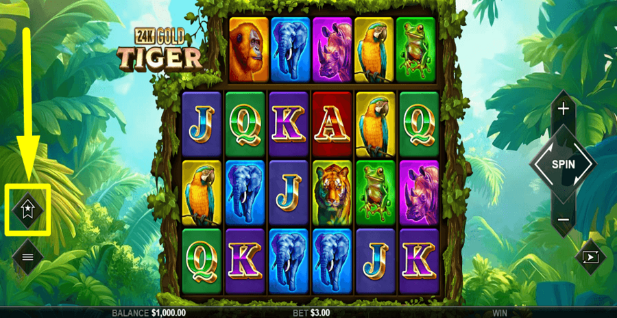 24k Gold Tiger Buy Feature