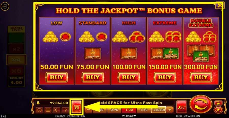 25 Coins Buy Bonus Feature
