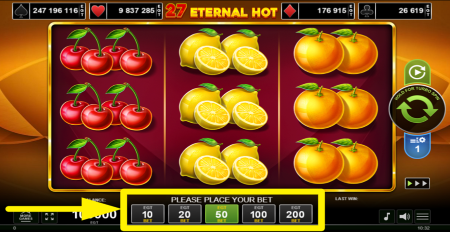 27 Eternal Hot Adjust Bet