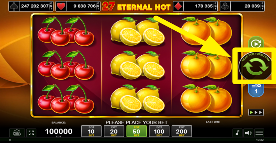 27 Eternal Hot Spin Button