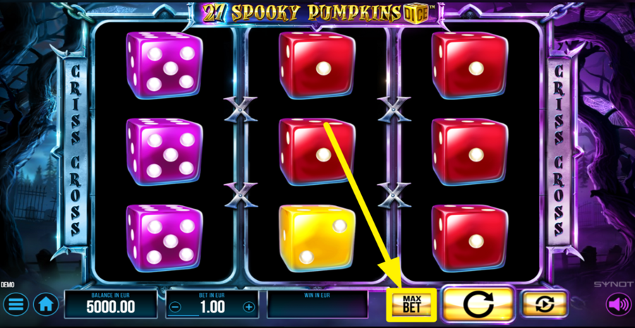 27 Spooky Pumpkins Dice Max Bet
