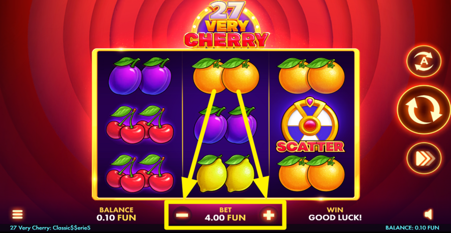 27 Very Cherry Classic Series Adjust Bet