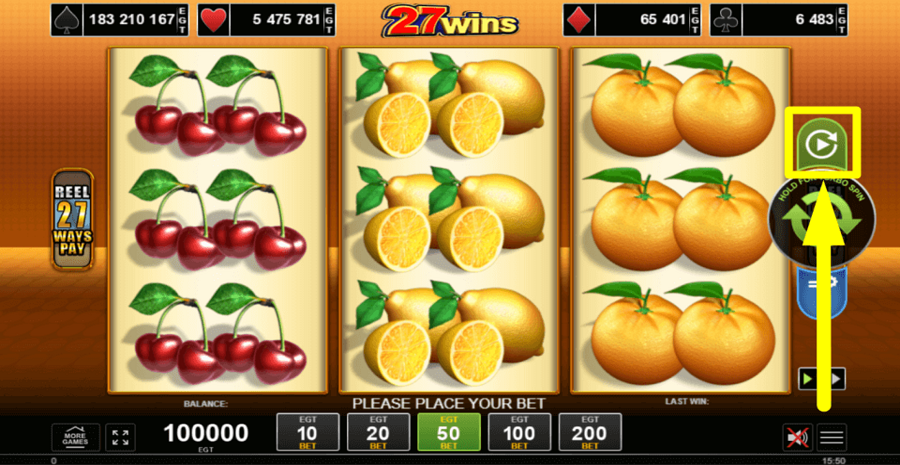 27 Wins Autoplay Feature