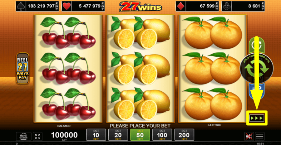 27 Wins Turbo Feature