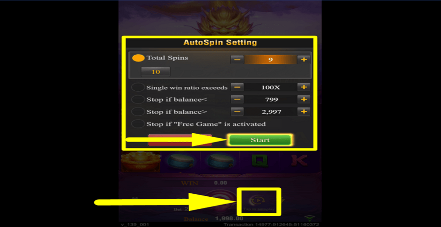 3 Pot Dragons Autoplay Feature