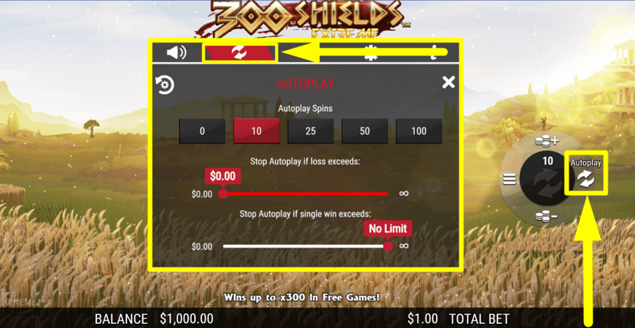 300 Shields Extreme Autoplay Feature