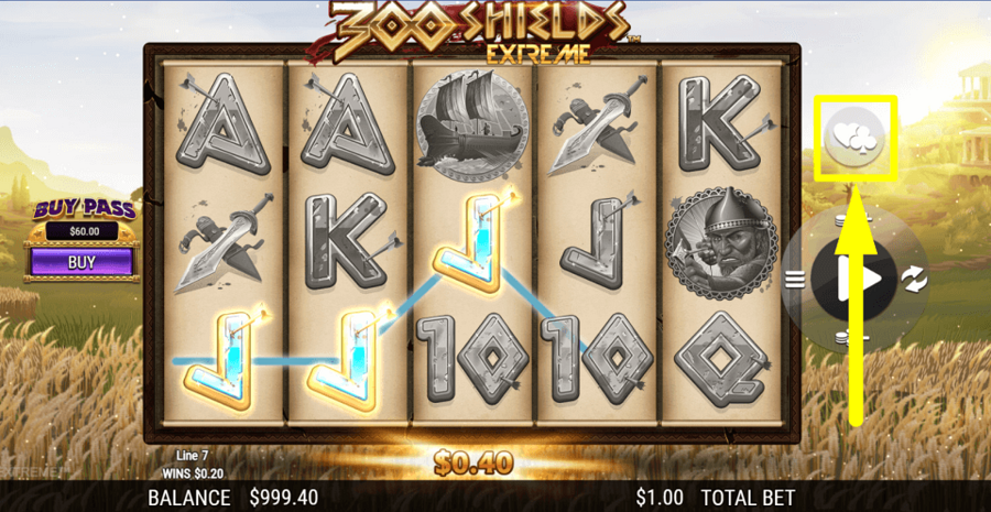 300 Shields Extreme Gamble Feature