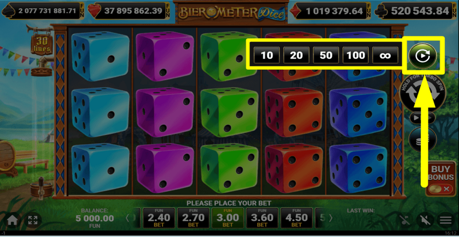 30 Bier O Meter Dice Autoplay Feature