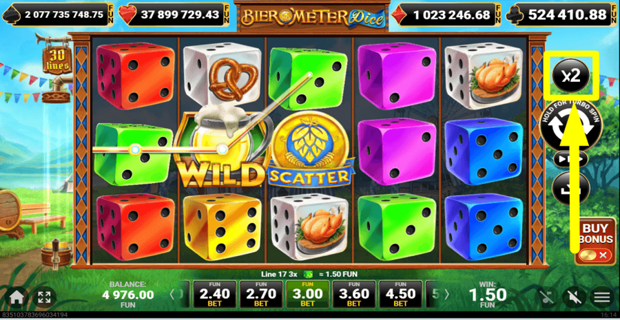 30 Bier O Meter Dice Gamble Feature