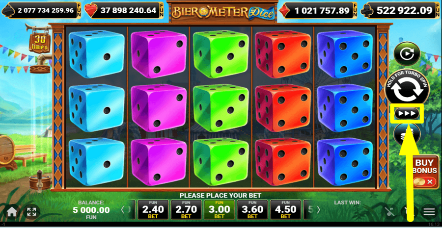 30 Bier O Meter Dice Turbo Feature