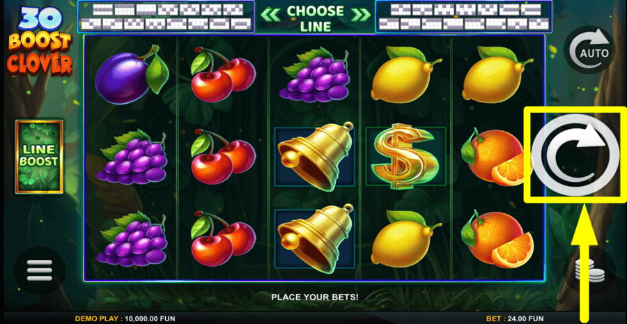 30 Boost Clover Spin Button