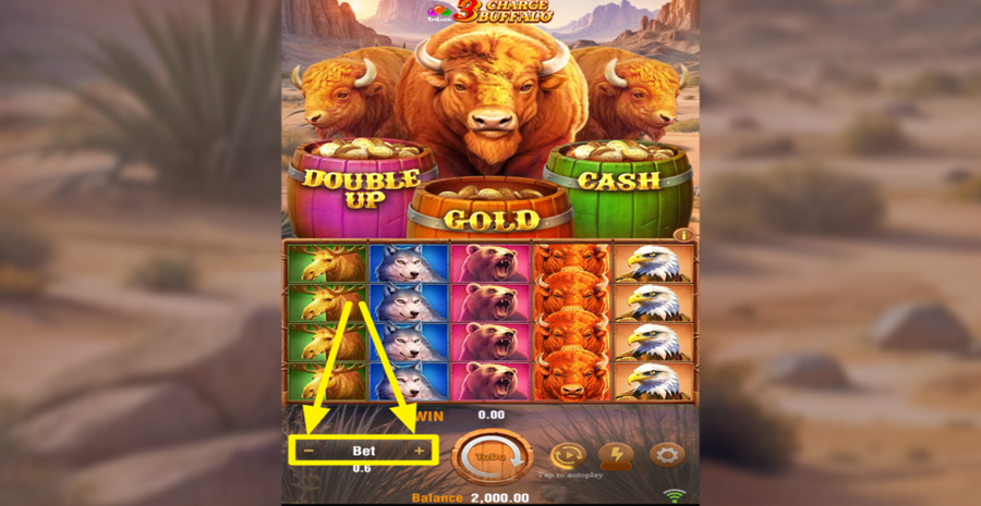 3 Charge Buffalo Adjust Bet