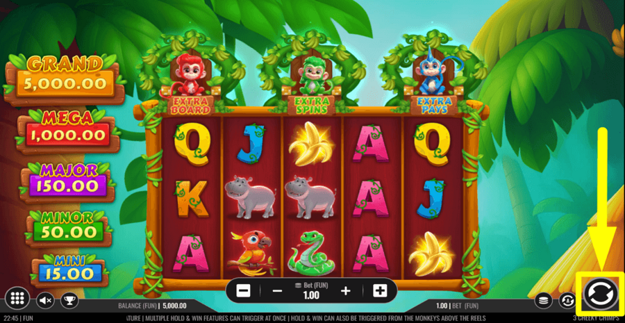 3 Cheeky Chimps Spin Button