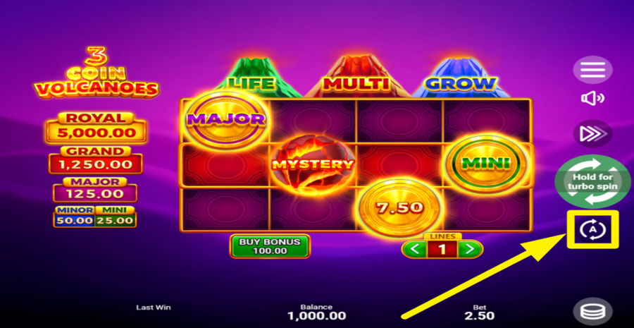 3 Coin Volcanoes Autoplay