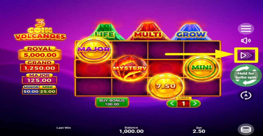 3 Coin Volcanoes Turbo
