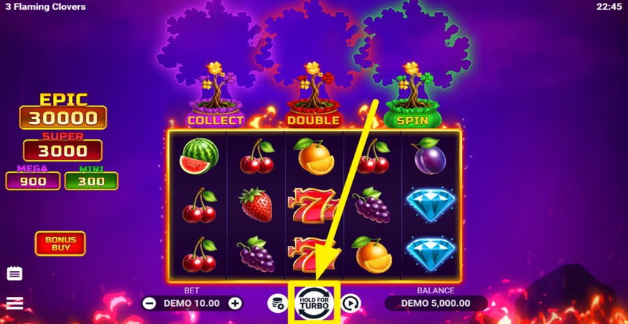 3 Flaming Clovers Spin