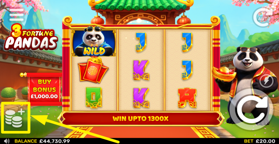 3 Fortune Pandas Adjust Bet