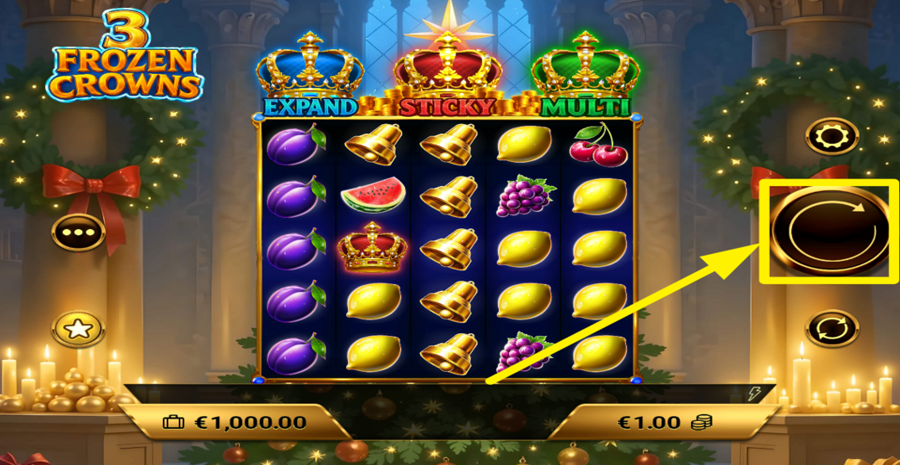 3 Frozen Crowns Spin