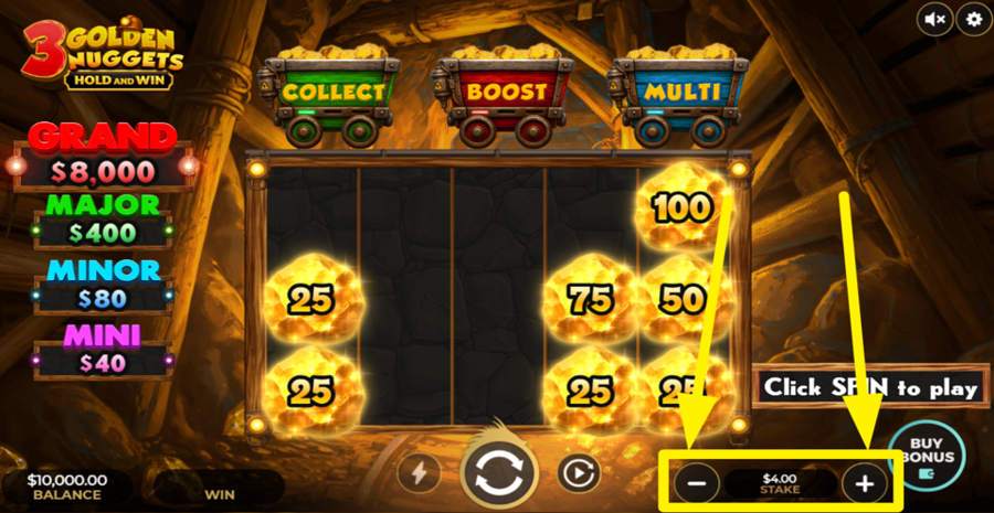 3 Golden Nuggets Hold And Win Adjust Bet