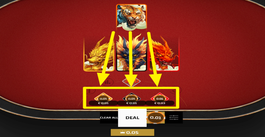 3 Headed Dragon Choose Bet