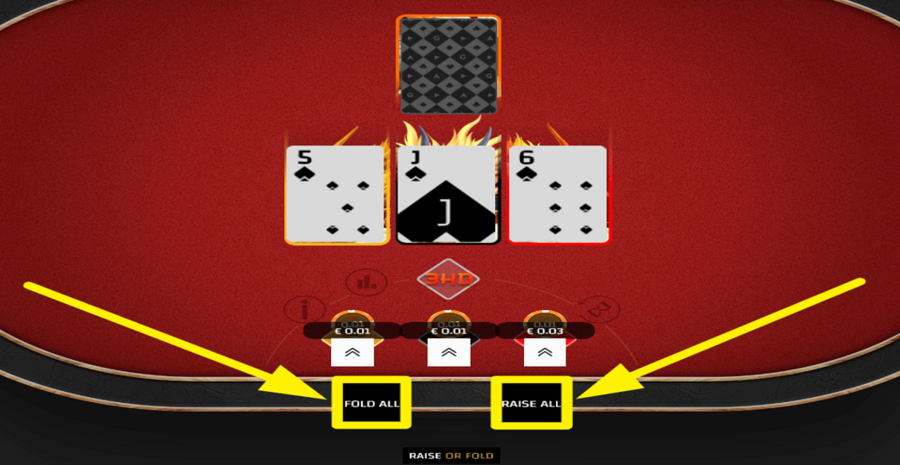 3 Headed Dragon Fold All Raise All