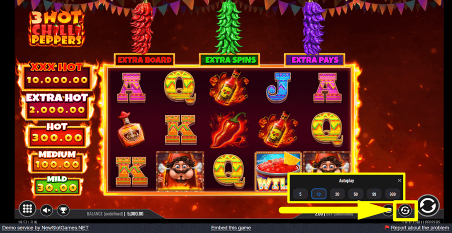 3 Hot Chilli Peppers Autoplay Feature