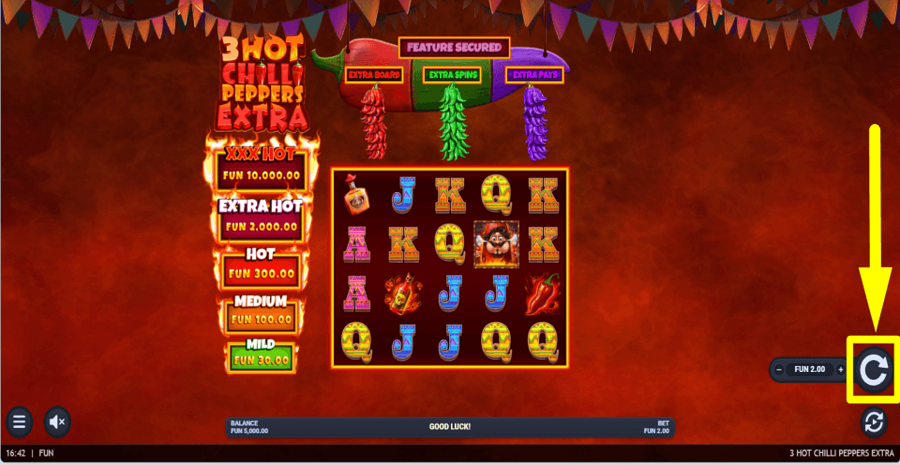 3 Hot Chilli Peppers Extra Spin Button