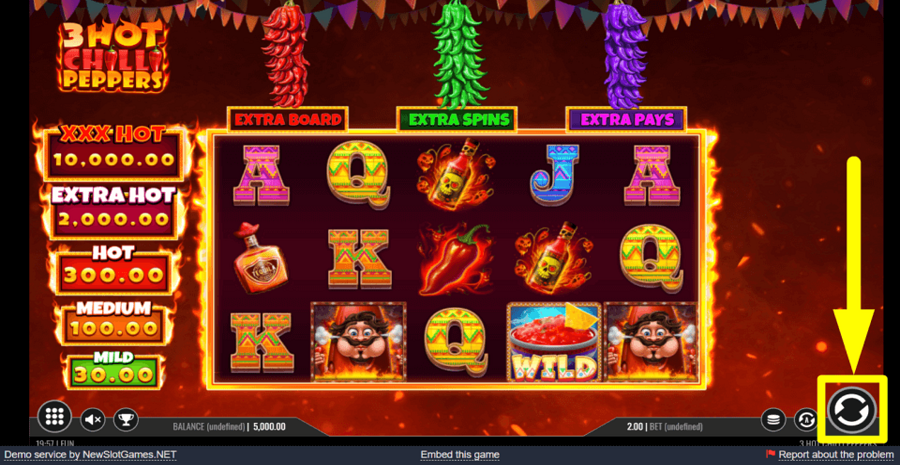 3 Hot Chilli Peppers Spin Button