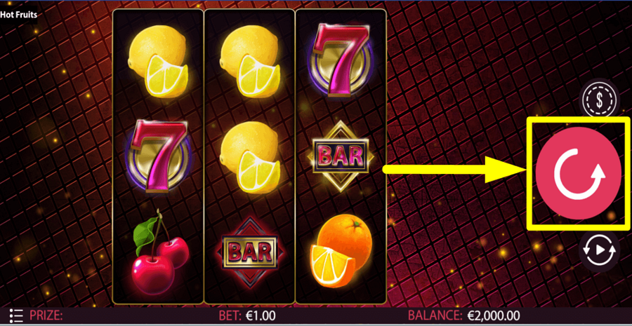 3 Hot Fruits Spin Button