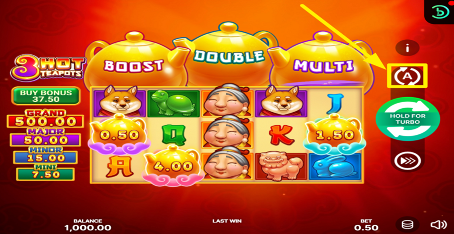 3 Hot Teapots Hold And Win Autoplay