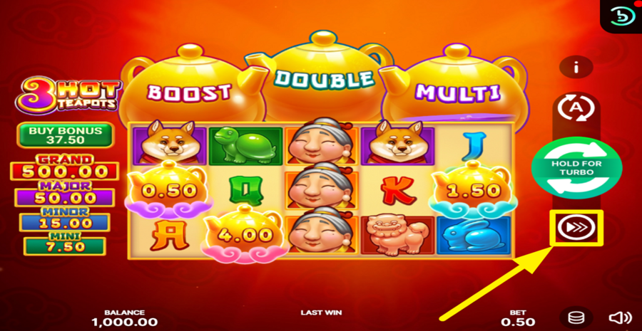 3 Hot Teapots Hold And Win Turbo