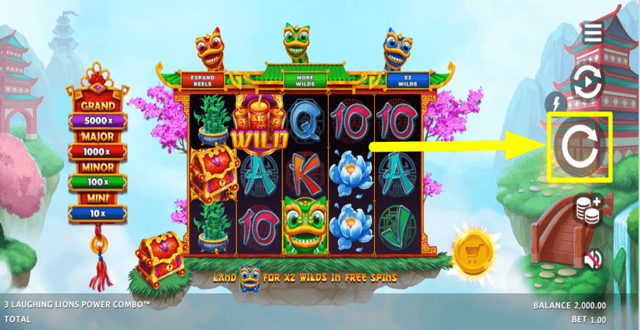 3 Laughing Lions Power Combo Play Button