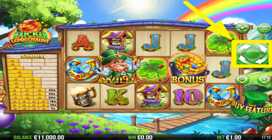 3 Lucky Leprechauns Spin Button