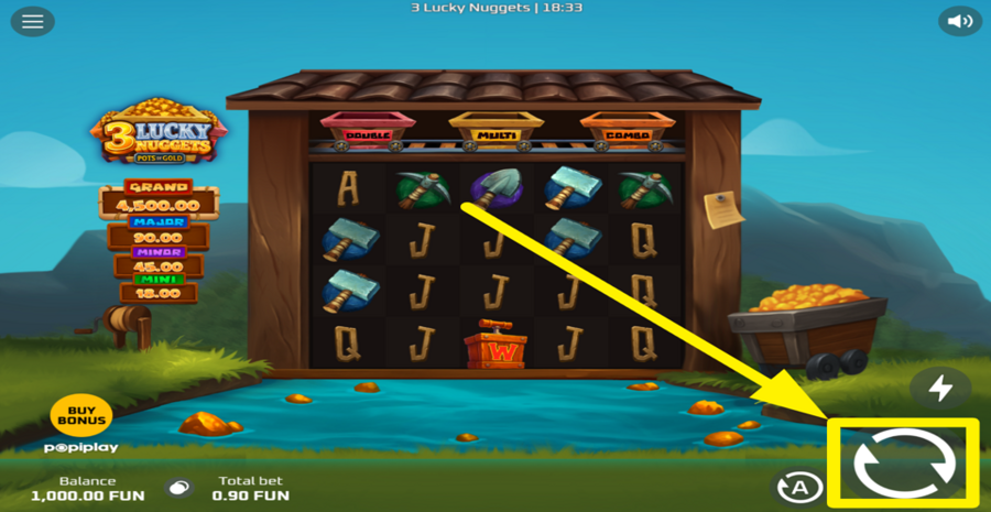 3 Lucky Nuggets Spin